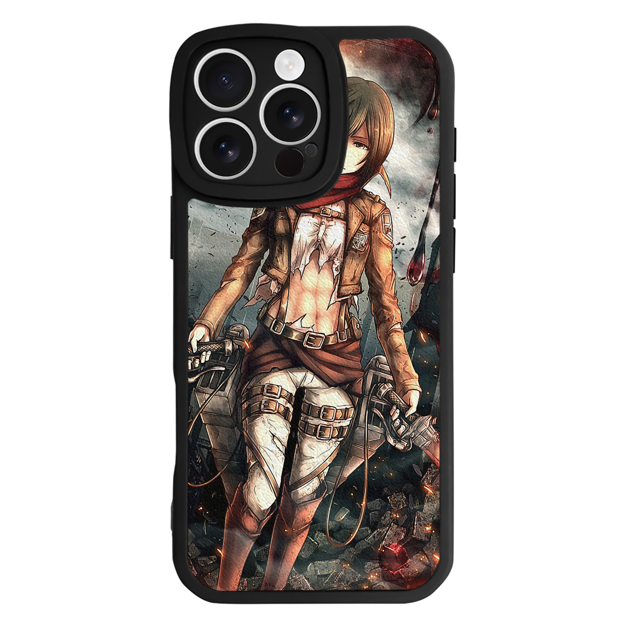 （画像用） 進撃の巨人 Attack on Titan 【iPhone 16シリーズ対応】シリコンスマホケース（レザー調） 材質：シリコン